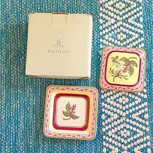 Ceramic Floral Candle Tray and Lid